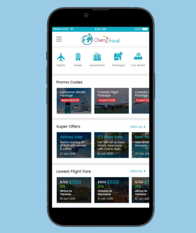 Cherry Travel - Mobile App Development